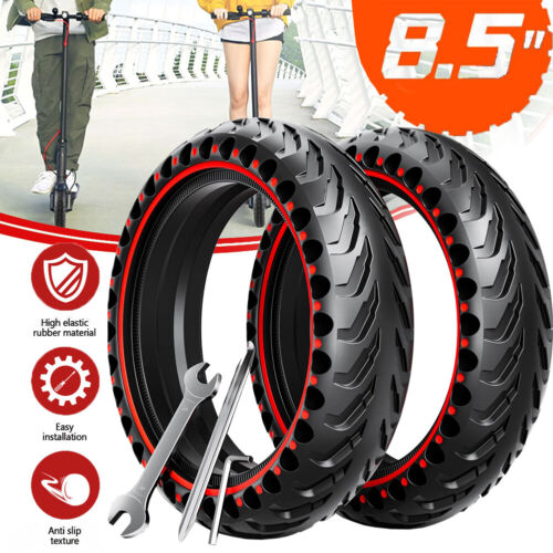 8,5" E Scooter Reifen Elektroroller Rad Reifen Vollgummi Reifen für Xiaomi M365 - Afbeelding 1 van 12
