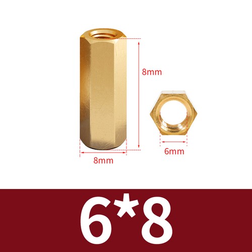 Threaded Rod Connecting Nuts Allthread bar Brass Hexagon Connectors M2 to M6 - Picture 117 of 130
