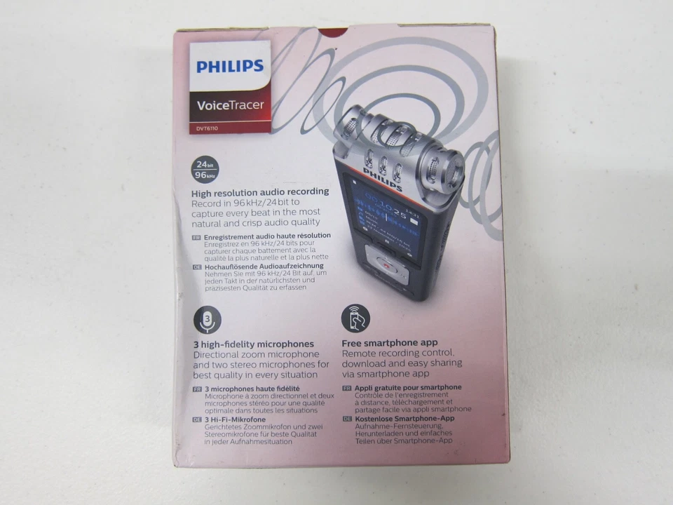 PHILIPS VoiceTracer DVT6110 Audio Recorder for Music & Lectures (24 bit/96 kHz) - Image 4 of 4