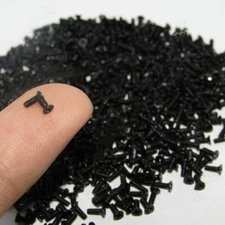 M1 M1.2 M1.4 M1.6 M1.7 Black Steel Phillips Countersunk Flat Head Small Screw