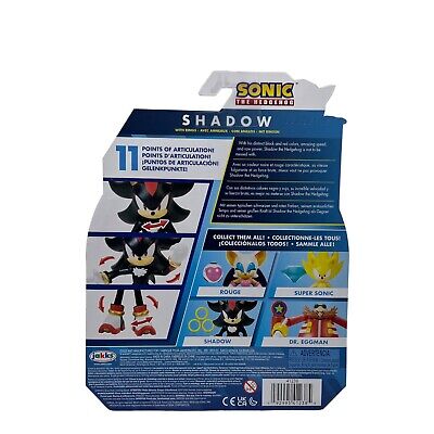 Sonic the Hedgehog - Shadow with Gold Rings 4 Action Figure