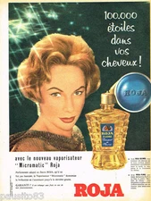 ADVERTISEMENT ADVERTISING 085 1958 ROJA FLORE scented brilliant MICROMATIC