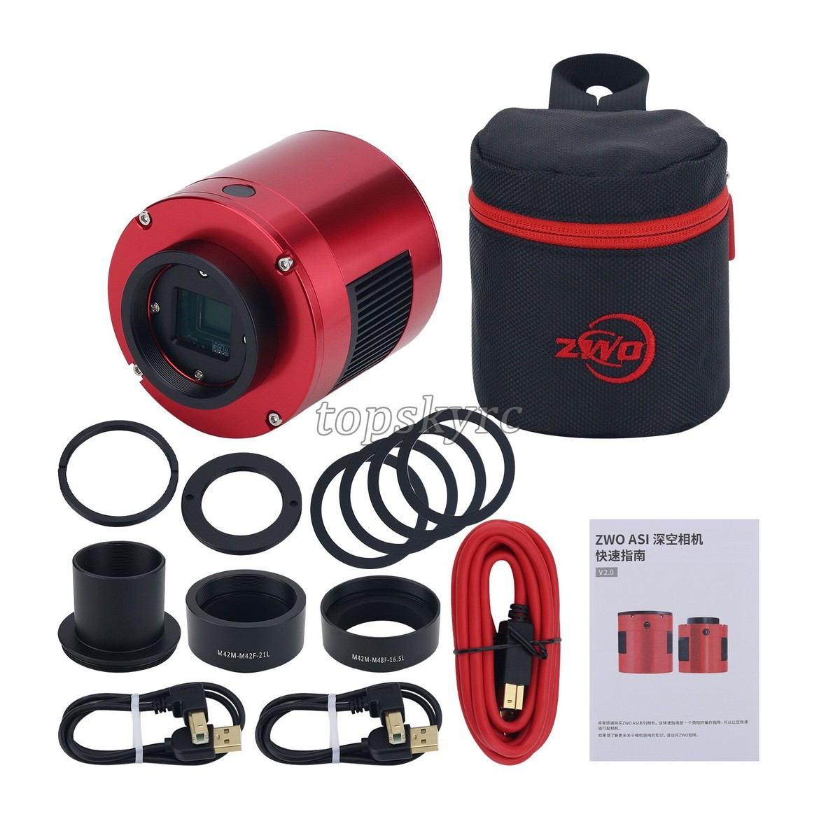 Deep Space Astronomy Camera Colored Cooled Camera USB 3.0 ZWO 