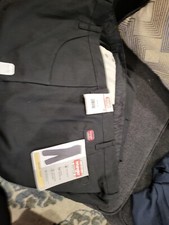 Men's Wrangler Workwear Work Pants Relaxed Fit Tool Pockets BLACK New 44  X 30"