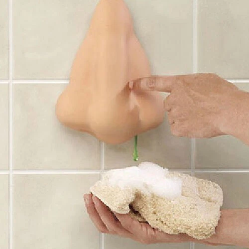 Creative Funny Nose Shower Gel Dispenser Liquid Soap Bottle Case
