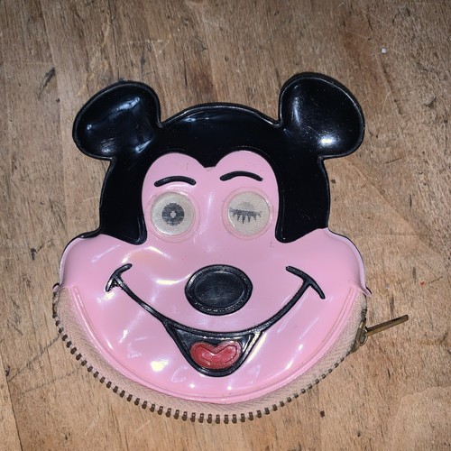 1960 Vintage Mickey Mouse Change Purse with Blinking Eyes MCM Hong Kong By Devon - Picture 3 of 9