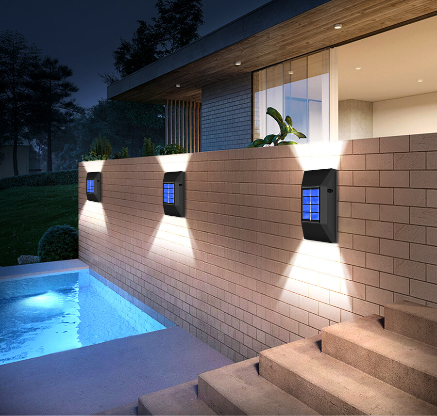 图片 11 - 2pcs Outdoor Waterproof Solar Light Wall Lamp For Garden 6LED Street Lighting