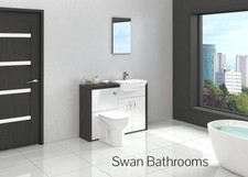 HACIENDA / WHITE GLOSS BATHROOM FITTED FURNITURE 1200MM