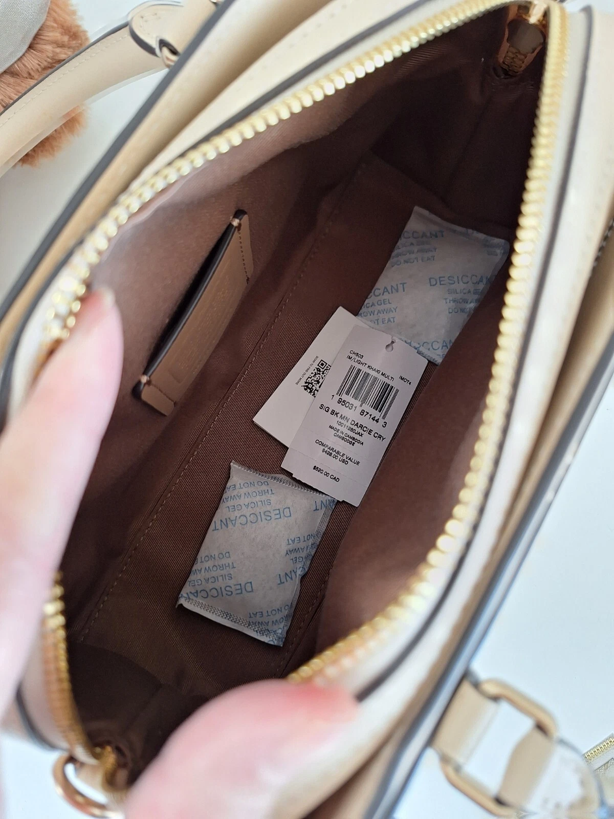 Borsa a tracolla Coach Mini Darcie nuova in tela firmata bloccata