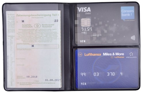 KFZ Schein Hülle viele Farben NEU Fahrzeugschein Mappe Etui Auweis Kartenhülle - Bild 41 von 96