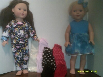 18''Doll Clothes made to fit A Girl My Life etc- Lot 0f 10-Dress/PJs/top +   W28