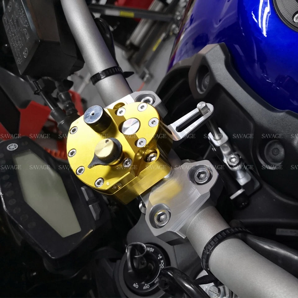 Amortiguador de dirección ajustable CNC control de seguridad para YAMAHA FZ-09 MT-09 Foto 3 de 4