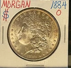 1884-O $1 Morgan Silver Dollar - Rainbow Rim Toning - BU