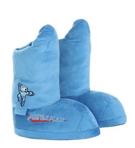 Mega Man Costume Adult Slippers S/M New