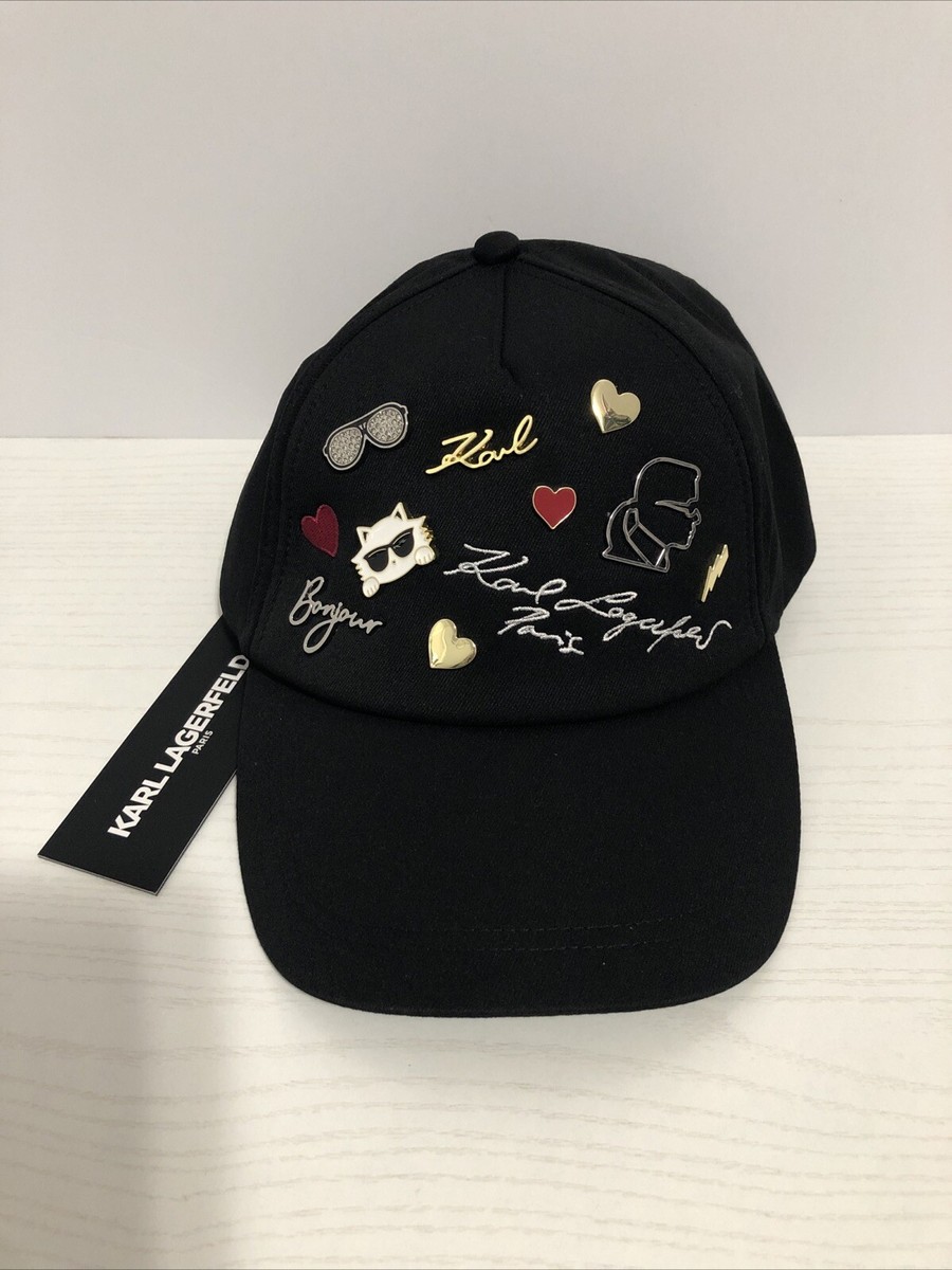 Karl Lagerfeld キャップ 黒 Karl Lagerfeld Cap Hats Logo One Size | eBay