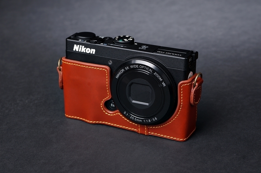 Handmade Genuine real Leather Half Camera Case bag cover for