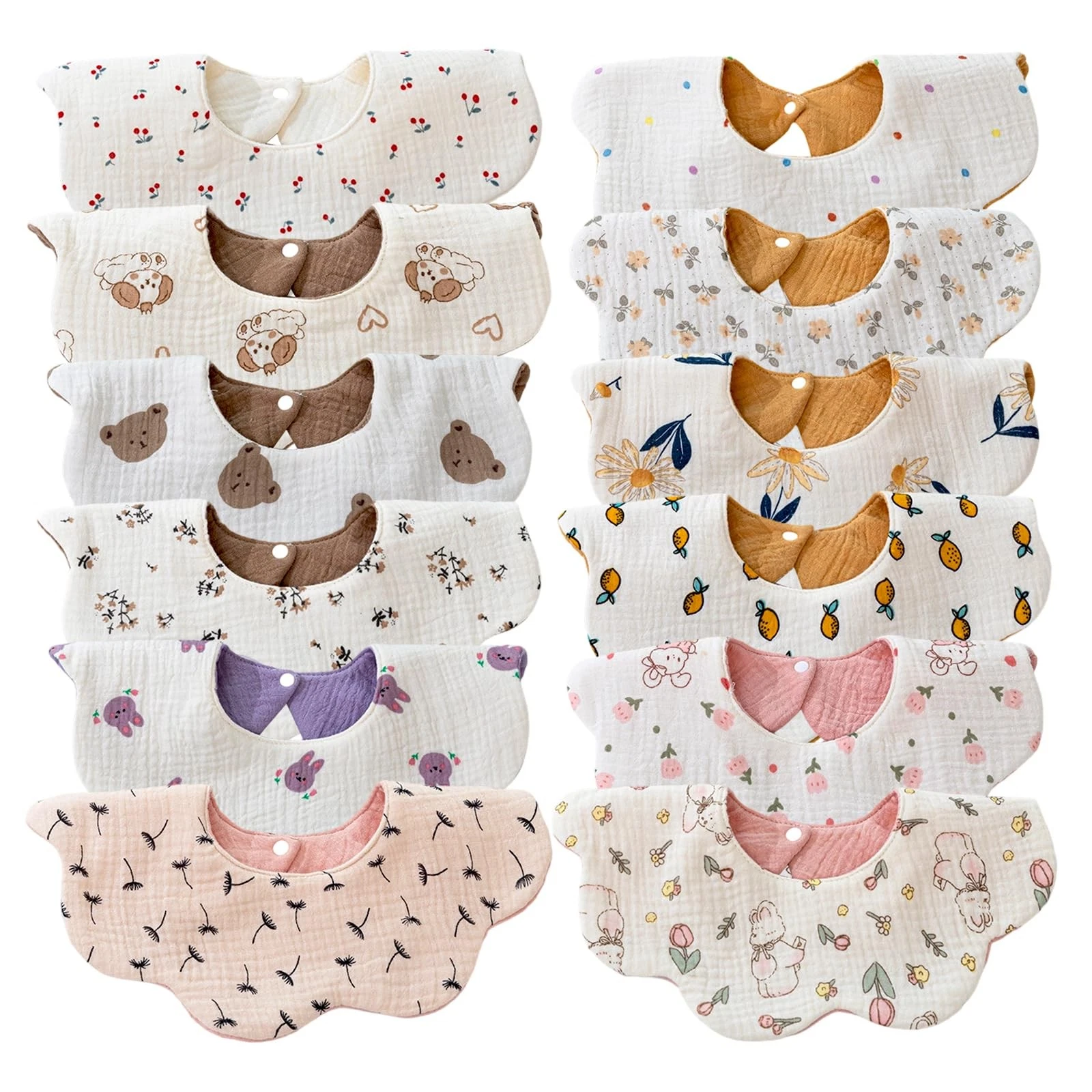 Baby Drool Bibs for Unisex Girls Boys 12 Pack Waterproof Baby Muslin Bibs (Br...
Opens in a new wind