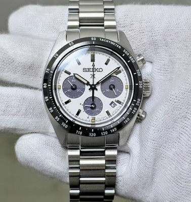 Seiko Prospex Speedtimer SBDL125 Classic Panda Dial Solar New Full