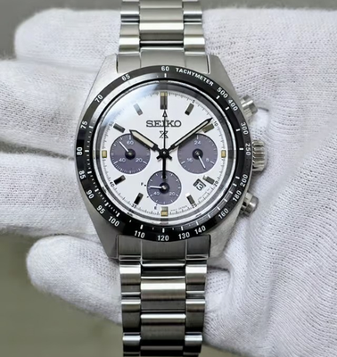 Seiko Prospex Speedtimer SBDL125 Classic Panda Dial Solar New Full