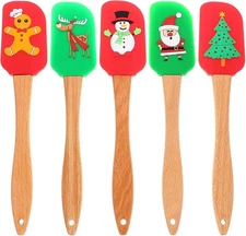 Cabilock 5pcs Christmas Spatula Set, 25.00X5.00X1.00CM, Assorted Color 