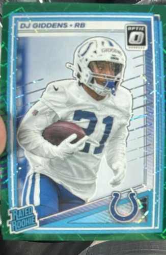 2025 Panini Donruss Optic - Rated Rookie DJ Giddens #258 Green Velocity Prizm...