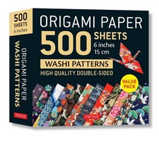 Origami Paper 500 Sheets Japanese Washi Patterns 6" 15 Cm : Double-Sided
