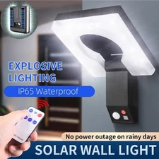 32 LED Solar Power Wall Light PIR Motion Sensor Outdoor Garden Security Lamp USA