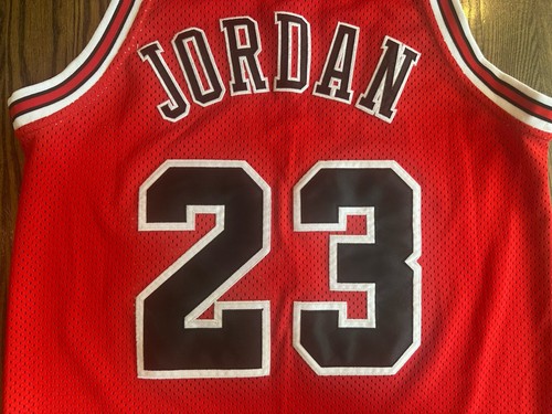 Nike Authentic MICHAEL JORDAN #23 Chicago Bulls Red Rookie Jersey 40 Medium M - Picture 4 of 6