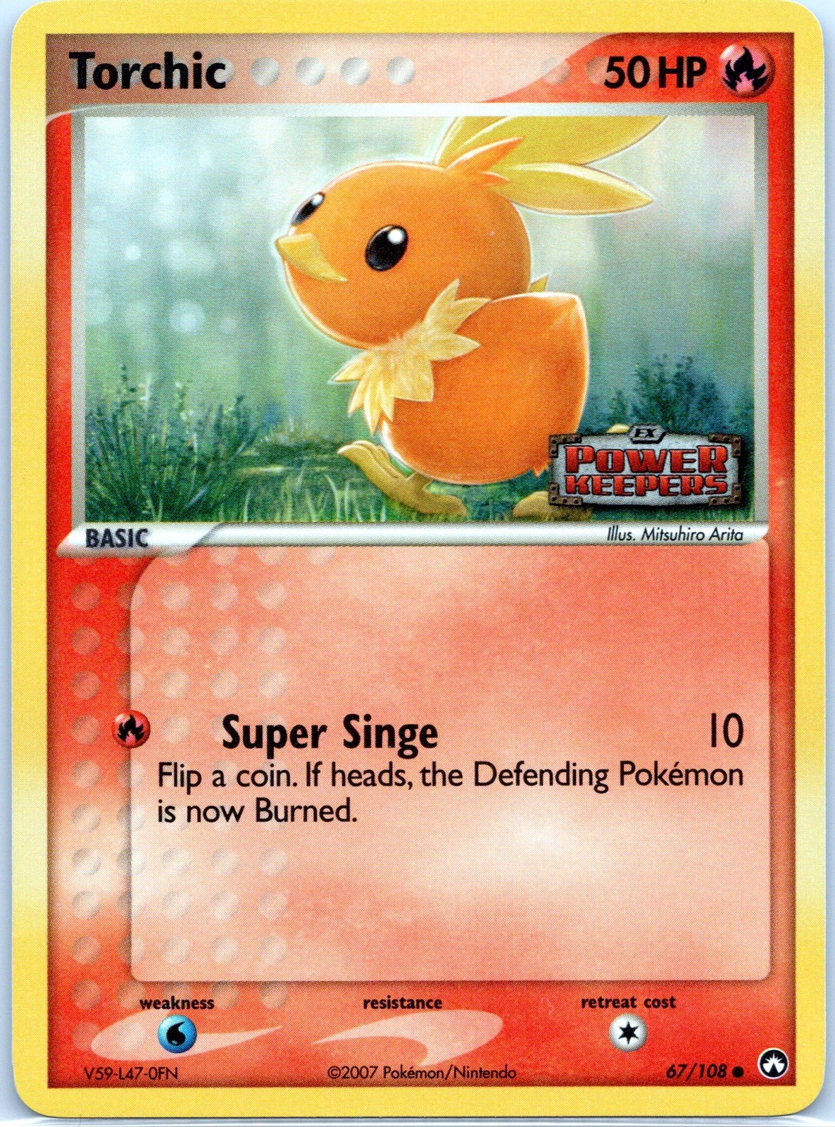 Torchic 67/108 Power Keepers Reverse Holo
