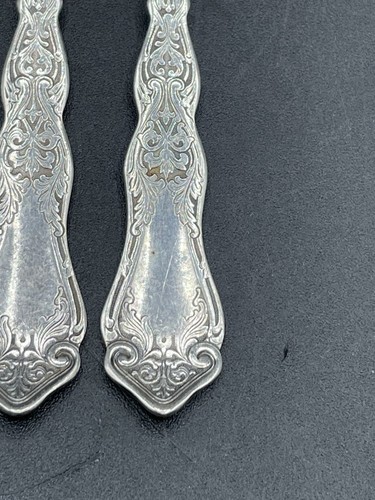 Wm Rogers ALHAMBRA Silverplate Oyster Seafood Forks - 1907 - Set of 5 - Picture 4 of 10