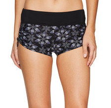TYR L104949 Womens Black/Grey Edessa Della Boyshorts Swim Bottom Size M/8