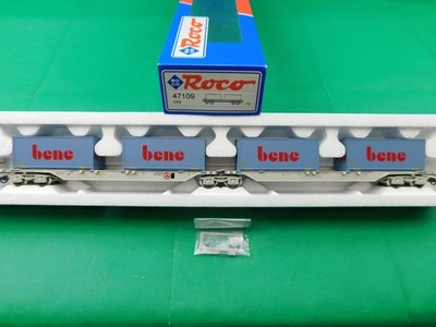 C22 Roco 1:87 H0 Güterwagen 47109 ÖBB Doppel-Containerwagen bene AC OVP TOP