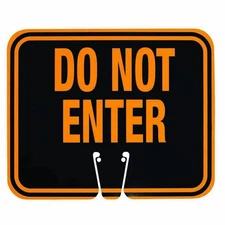 03-550-DNEG Cortina Do Not Enter ABS Plastic Traffic Cone Sign 12.75-inch