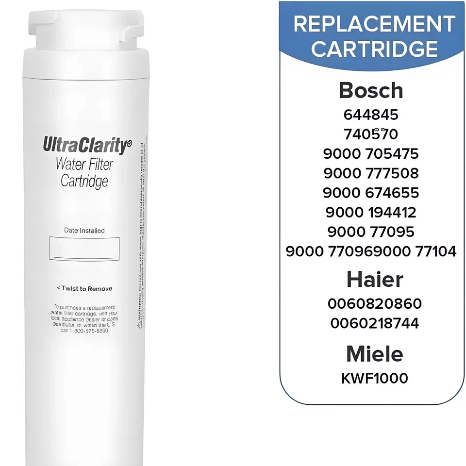 2 pack New Sealed Bosch Ultra Clarity 9000 077104 Refrigerator Water Filter USA - Image 3 of 4
