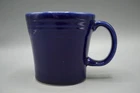Fiesta Cobalt Blue Ringed Coffee Mug HLC USA Ceramic 12 oz Tapered Cup