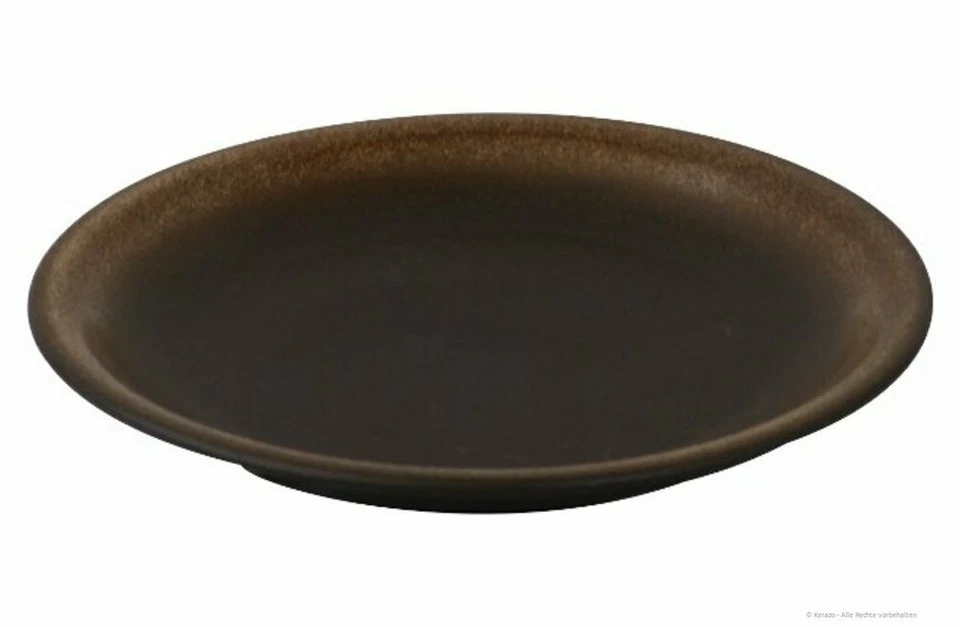 Original Bunzlauer Keramik flacher Teller (Essteller), Ø 24,0 cm im Dekor ZACIEK