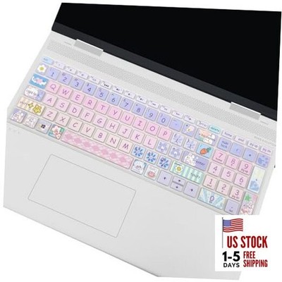 Cute Keyboard Cover for 15.6   HP Laptop 15-dw 15-dy 15-ef 15 Cute Bunny