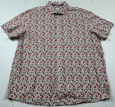 Johnnie O Hangin Out Red Floral Short Sleeve Button Down Shirt 2XL