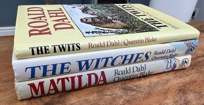 3 Very Good Vintage Roald Dahl books 1980s Twits Matilda Witches 1st Edition Hb