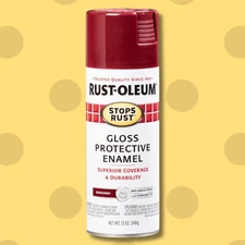 Rust-Oleum 7768830 Spray Paint, Burgundy, Gloss, Solvent, 12 Oz