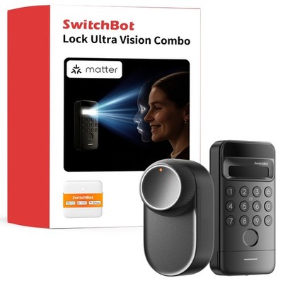 SwitchBot WLAN Smart Lock Ultra Smart Türöffner, 3D-Gesichtserkennung