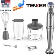 Electric Immersion Blender 1100W Handheld Blender Stainless Steel Blades Corded