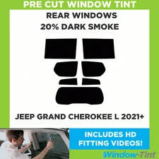 For Jeep Grand Cherokee L 2021+ Pre Cut Window Tint Kit 20% Dark Rear Car Film
