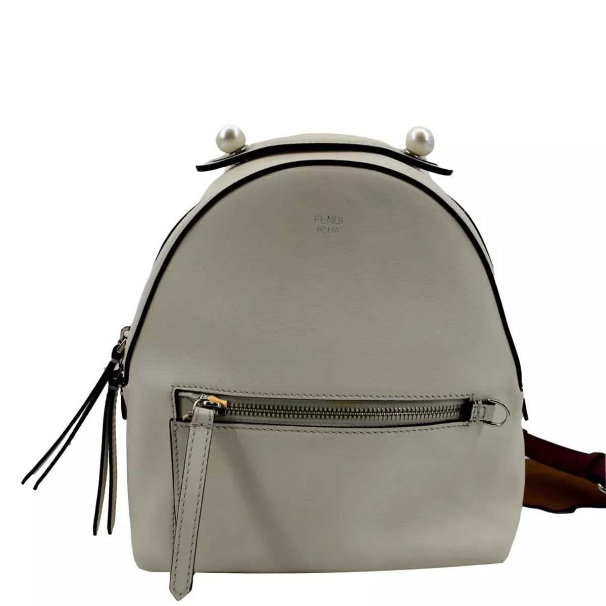 FENDI Leather Backpack Bag White eBay