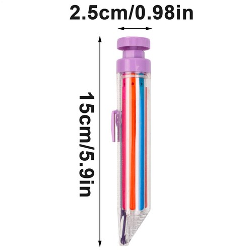 8 In 1 Multicolor Crayon Pens Retractable 8-Color Shuttle Pens For Kids Painting - Picture 8 of 8