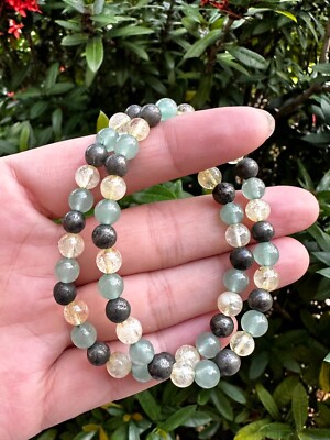 Wealth and Luck+Prosperity Bracelet: Citrine, Green Aventurine & Pyrite Bracelet