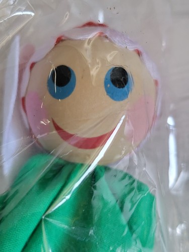 NEW Peek-A-Boo Pop Up Ice Cream Cone Wooden Stick Puppet Handmade - Picture 2 of 4