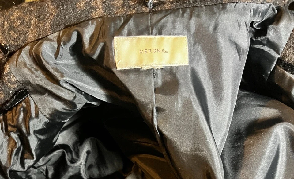 De colección Y2K Merona Bruja Boho Capricho Gabardina Abrigo Guisante Hippie Bohemio Foto 3 de 3