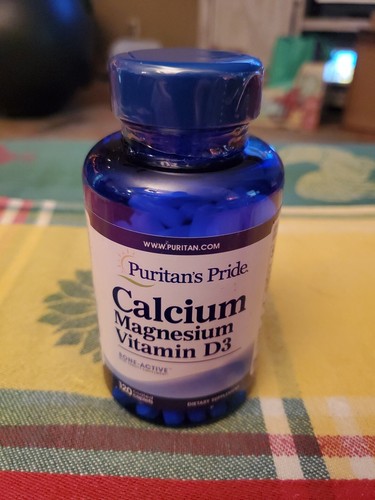 Puritans Pride Calcium Magnesium Vitamin D3 - 120 Caplets Bone Active