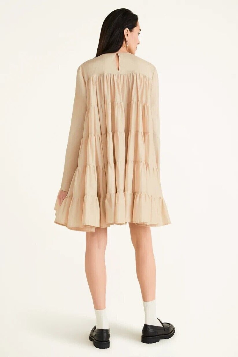 Merlette Soliman Mini Dress Tiered Long Sleeve Tiered Flared Merlette Soliman Mini Dress Tiered Long Sleeve Tiered Flared